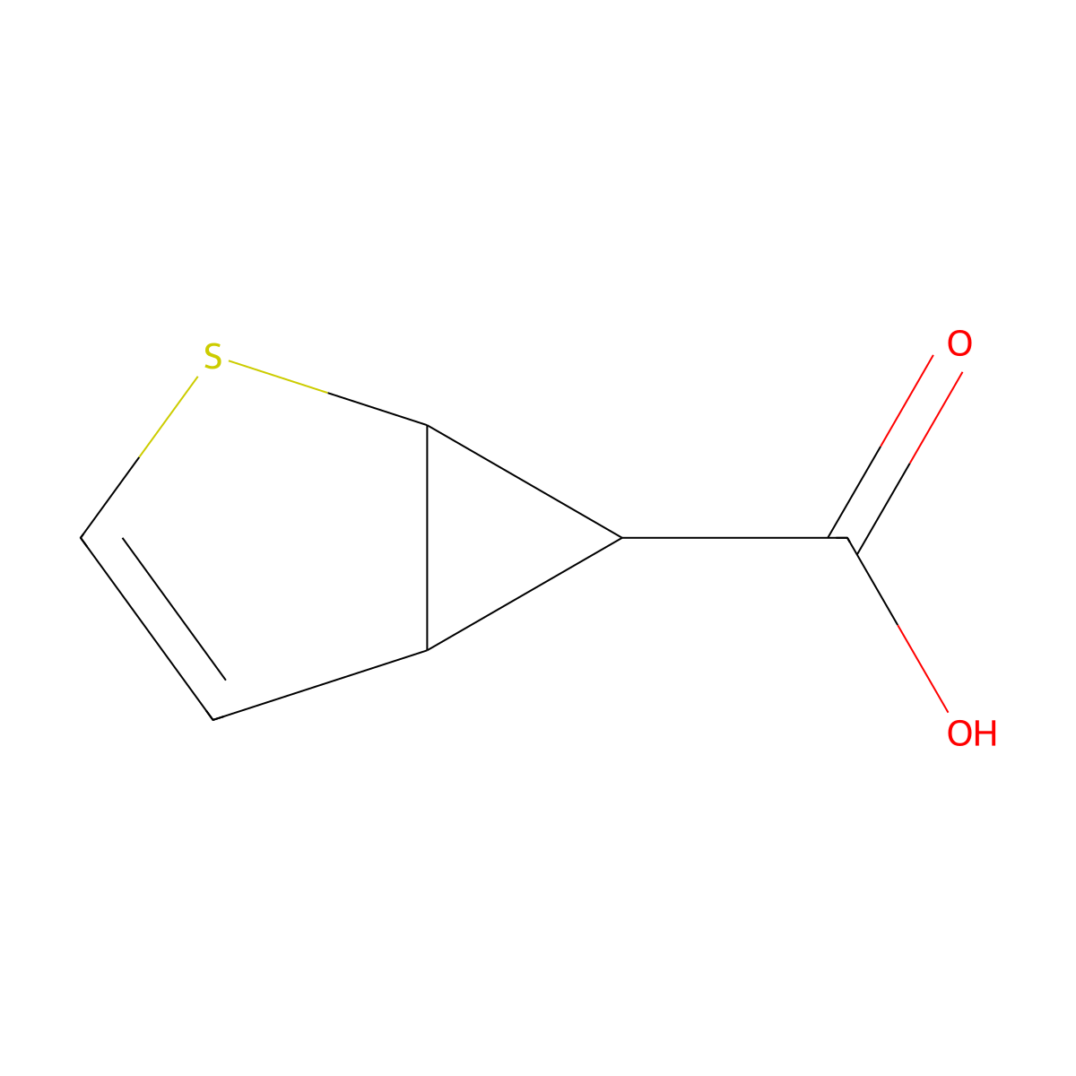 2-Thiabicyclo[3.1.0]hex-3-ene-6-carboxylic acid molecular structure, CAS 856656-74-1