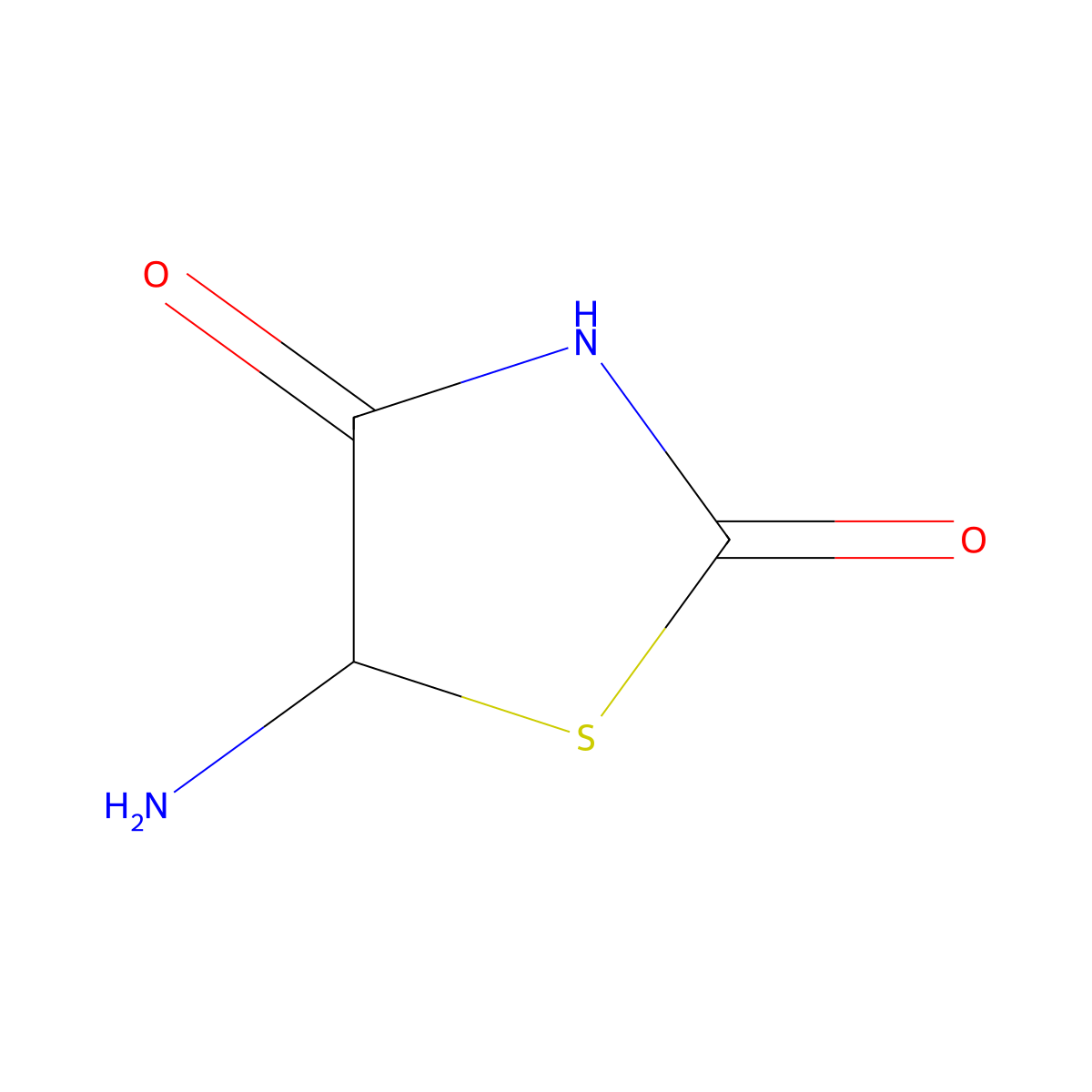 5-Amino-1,3-thiazolidine-2,4-dione molecular structure, CAS 856658-51-0