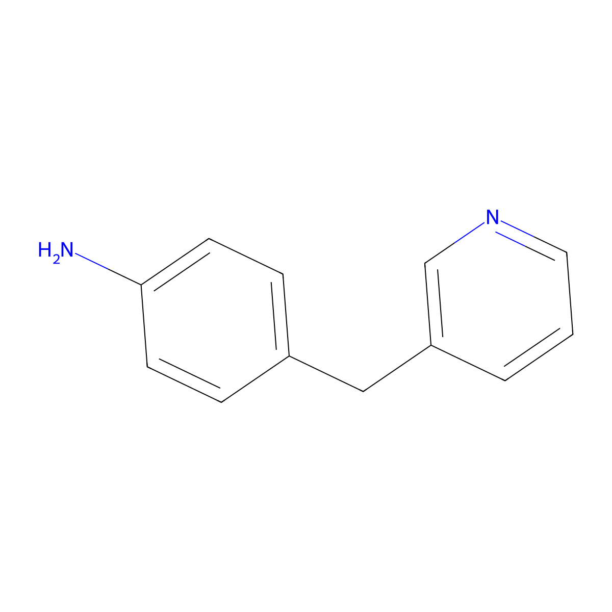4-(Pyridin-3-ylmethyl)aniline molecular structure, CAS 85666-15-5