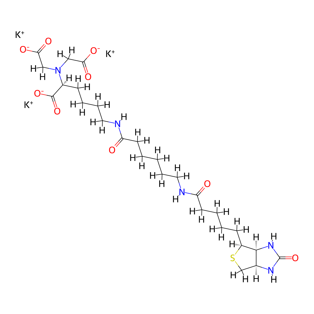 Biotin-X nitrilotriacetic acid, tripotassium salt molecular structure, CAS 856661-92-2