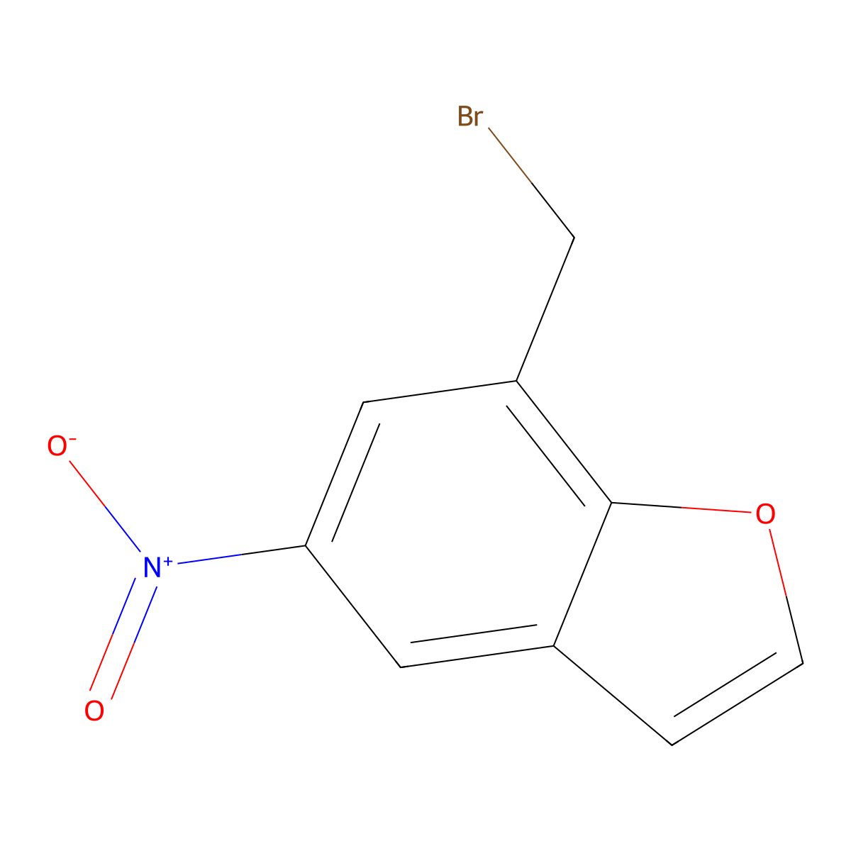 7-(Bromomethyl)-5-nitrobenzofuran molecular structure, CAS 856678-94-9