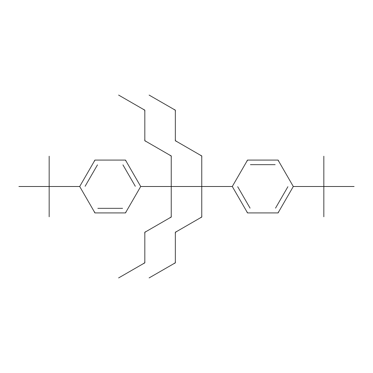 5,6-Dibutyl-5,6-bis(4-tert-butylphenyl)decane molecular structure, CAS 85668-76-4