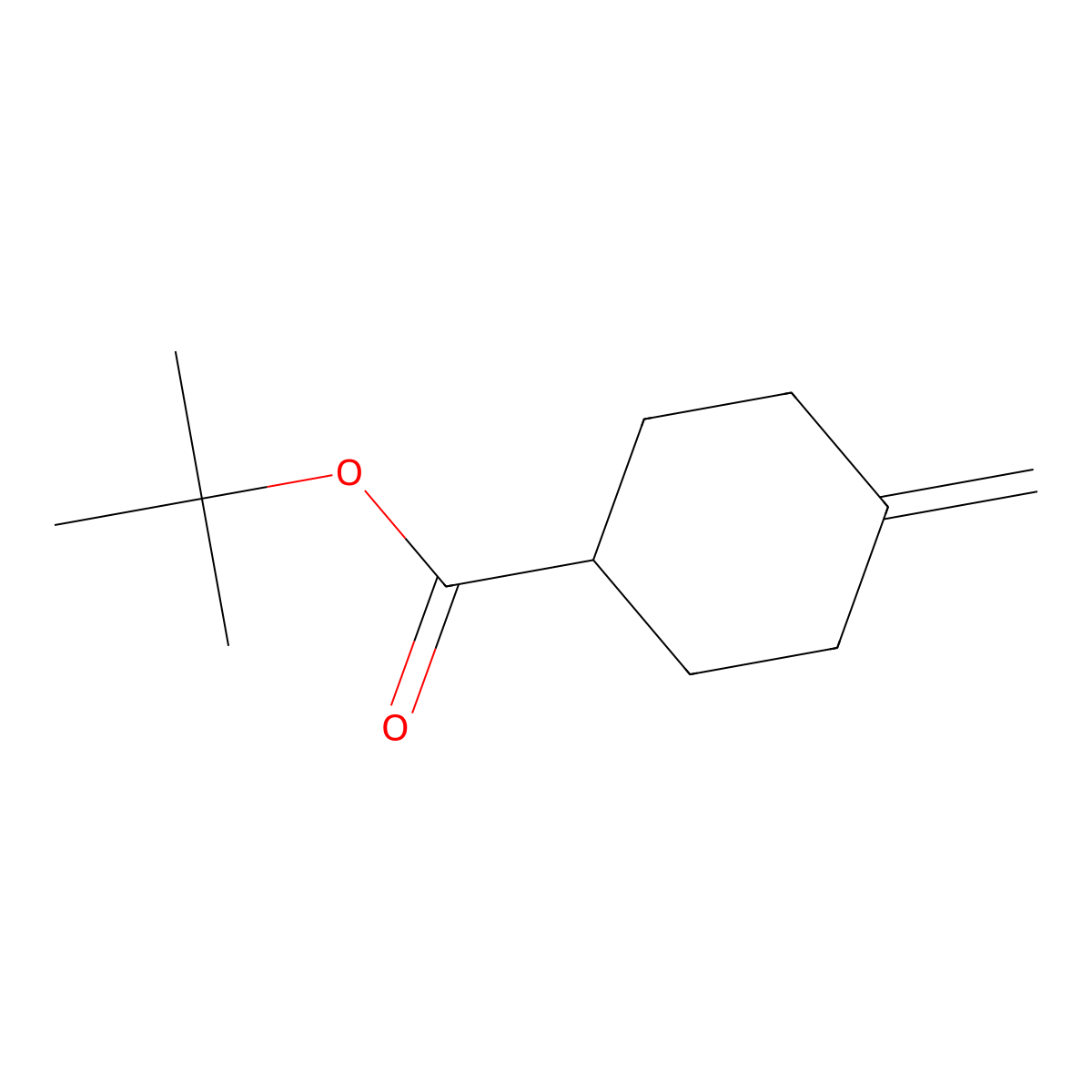 Tert-butyl 4-methylenecyclohexane-1-carboxylate molecular structure, CAS 856680-45-0