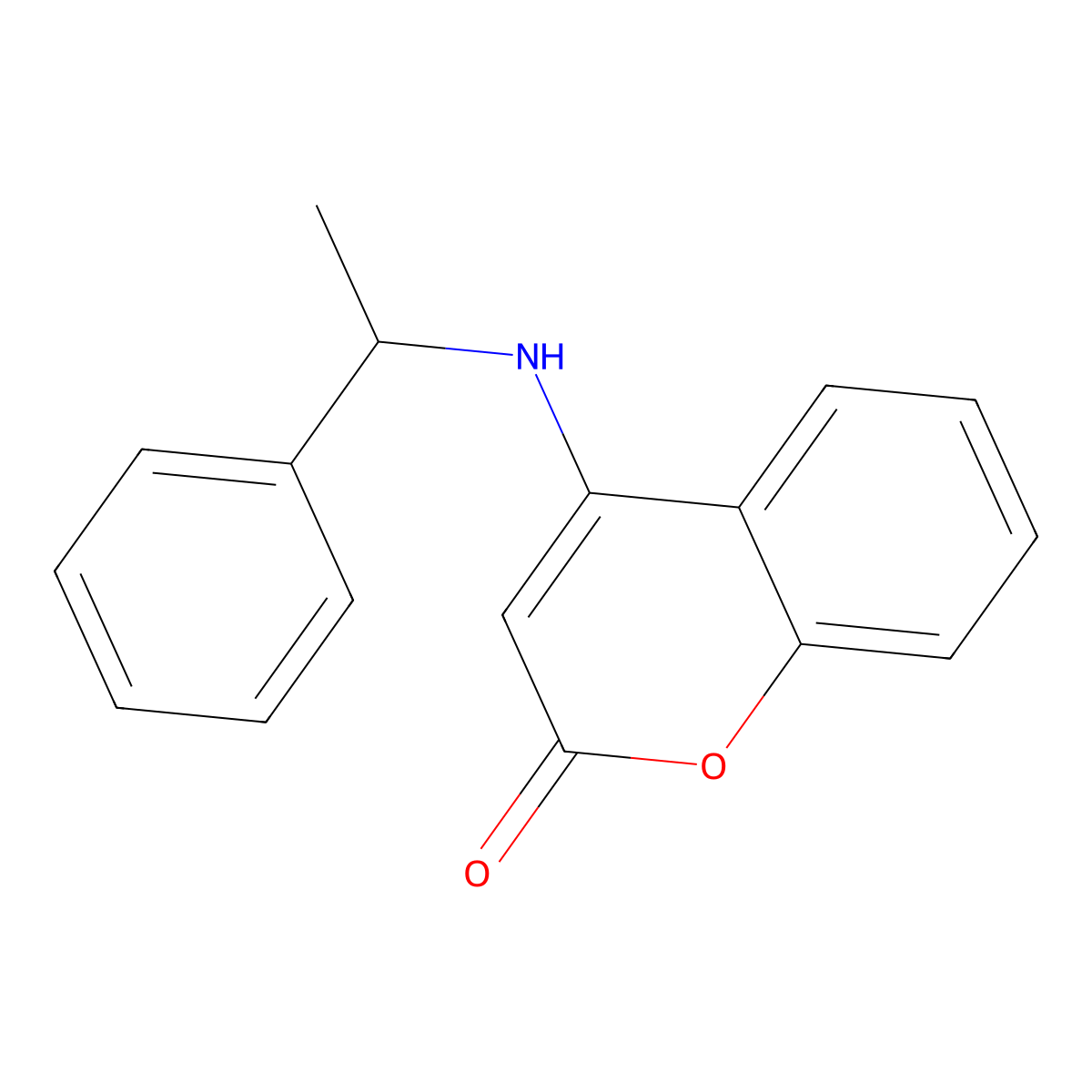 4-(1-Phenylethylamino)chromen-2-one molecular structure, CAS 856680-78-9