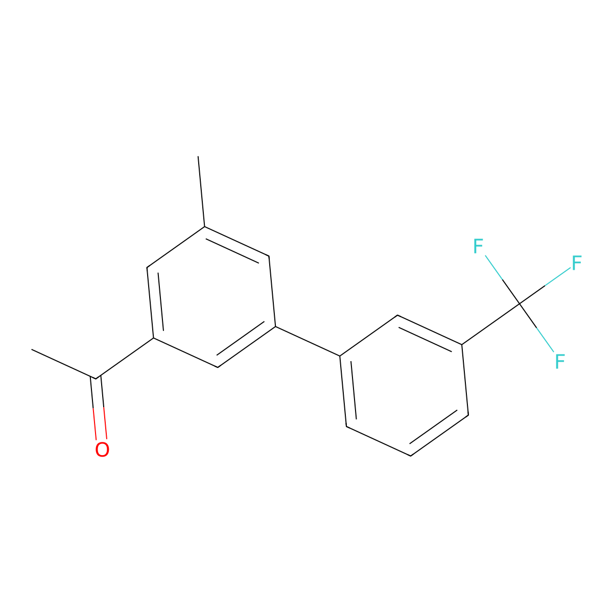 1-[5-Methyl-3'-(trifluoromethyl)[1,1'-biphenyl]-3-yl]ethanone molecular structure, CAS 856682-85-4