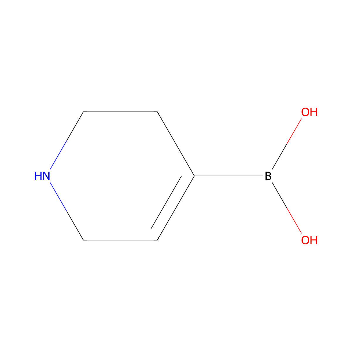 1,2,3,6-Tetrahydropyridine-4-YL-boronic acid molecular structure, CAS 856694-87-6