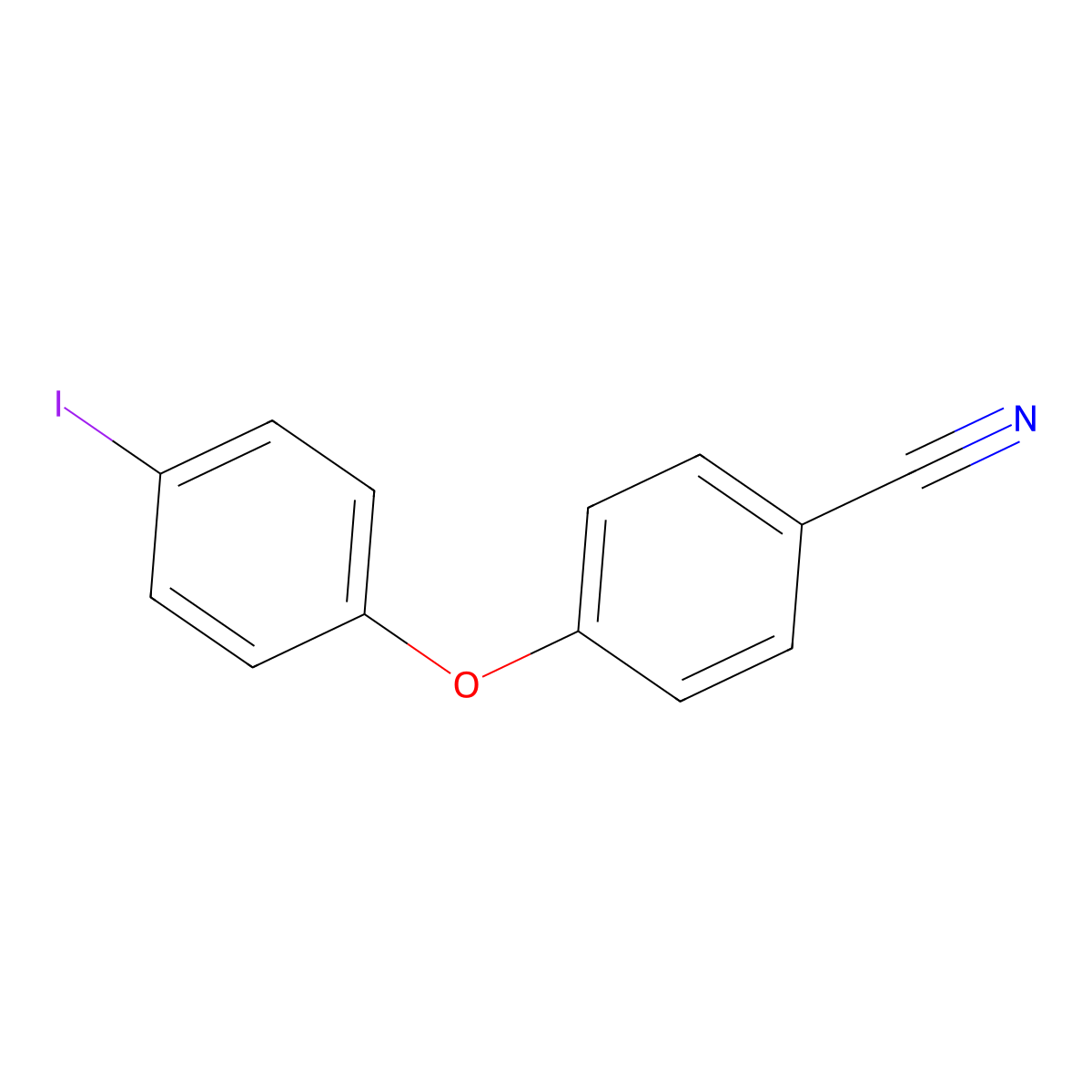 4-(4-Iodophenoxy)benzonitrile molecular structure, CAS 856704-55-7