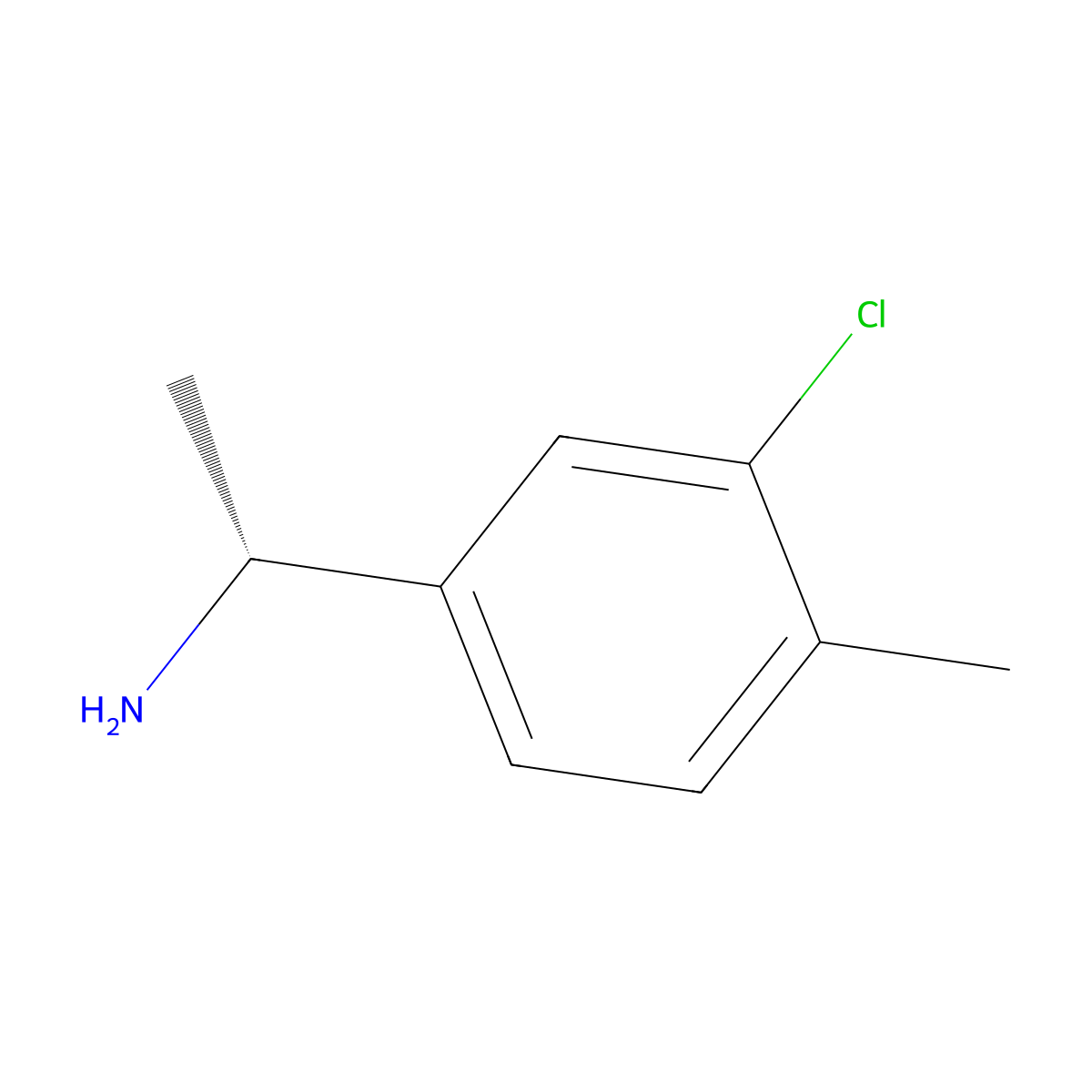 (1R)-1-(3-Chloro-4-methylphenyl)ethylamine molecular structure, CAS 856758-59-3