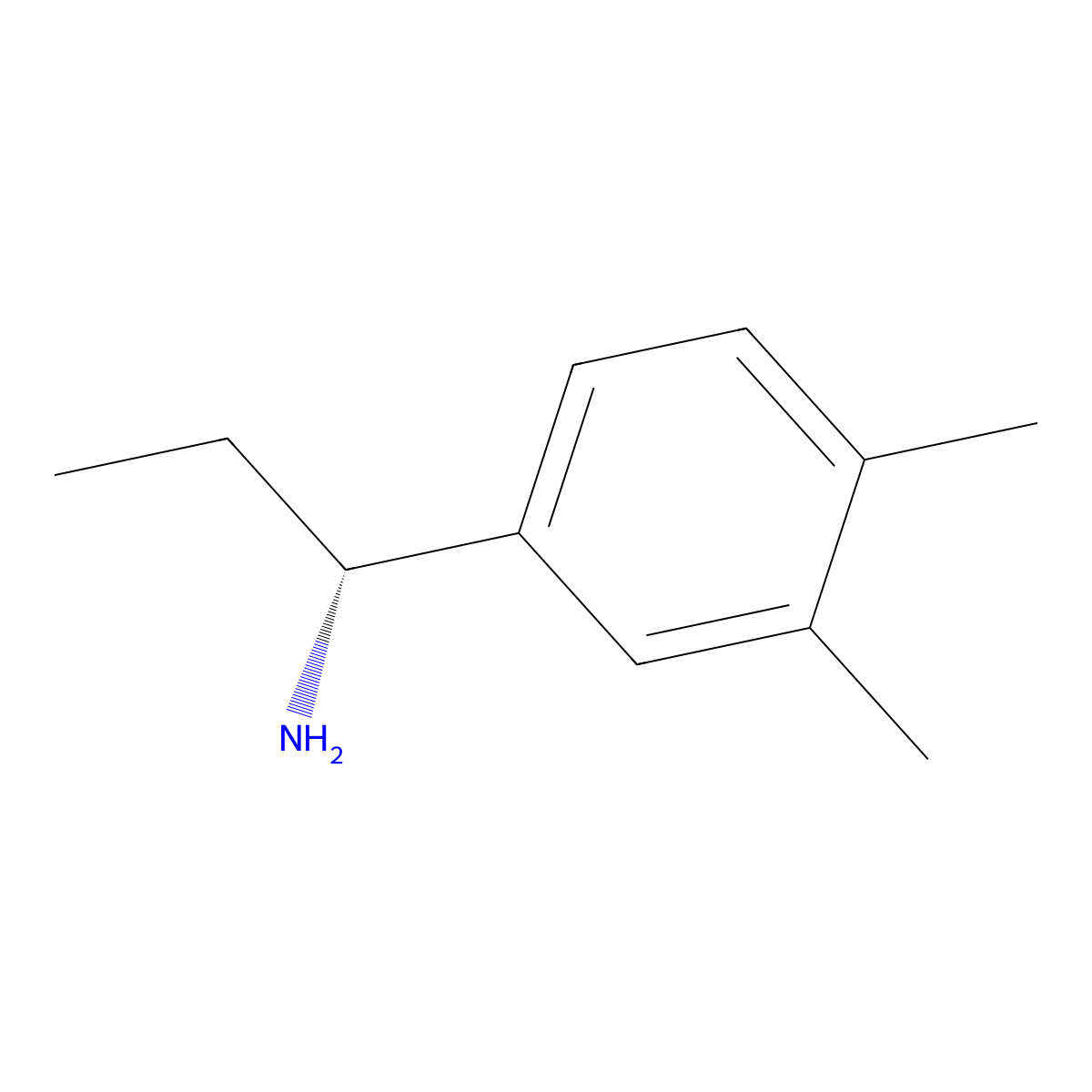 (R)-1-(3,4-Dimethylphenyl)propan-1-amine molecular structure, CAS 856758-69-5