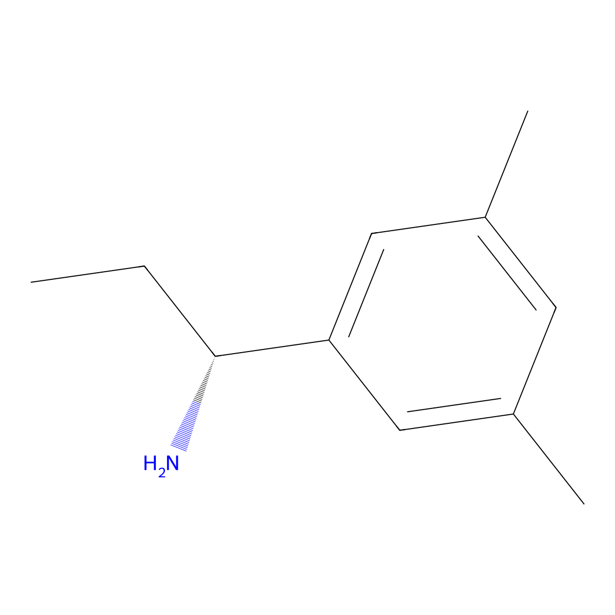 (1R)-1-(3,5-dimethylphenyl)propan-1-amine molecular structure, CAS 856758-70-8