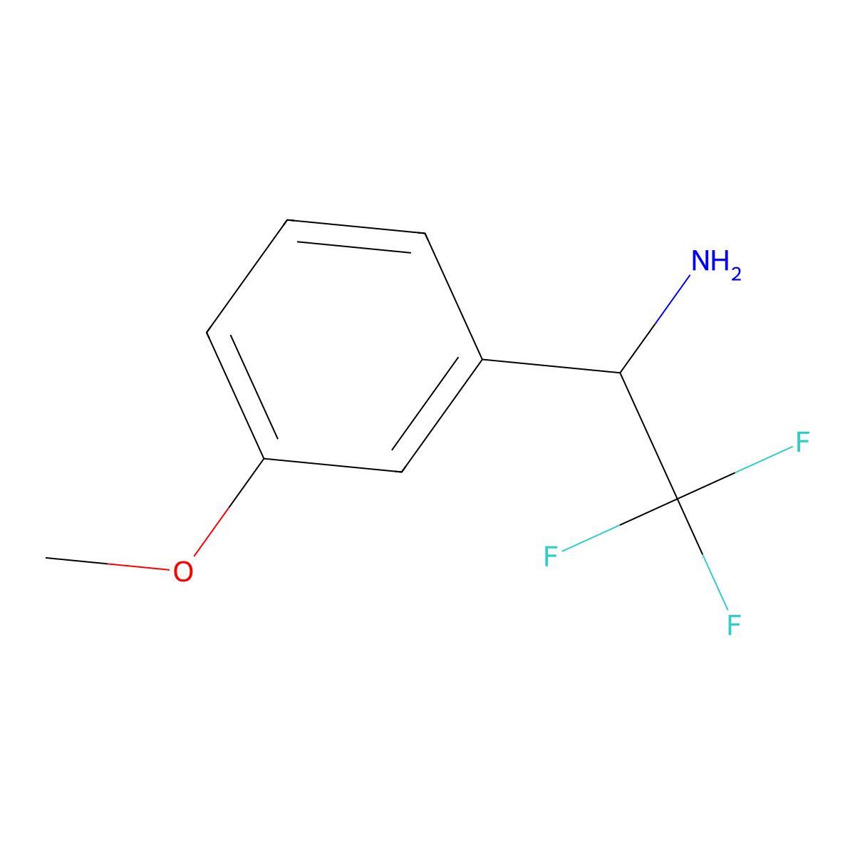 2,2,2-Trifluoro-1-(3-methoxyphenyl)ethanamine molecular structure, CAS 856758-72-0