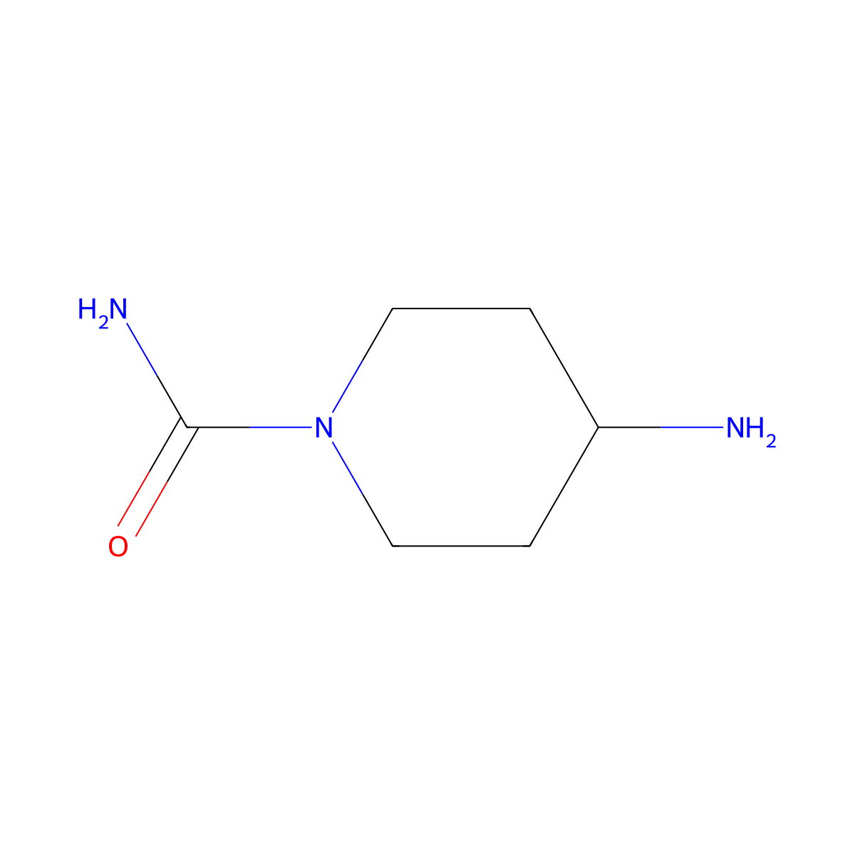 4-Aminopiperidine-1-carboxamide molecular structure, CAS 856758-74-2