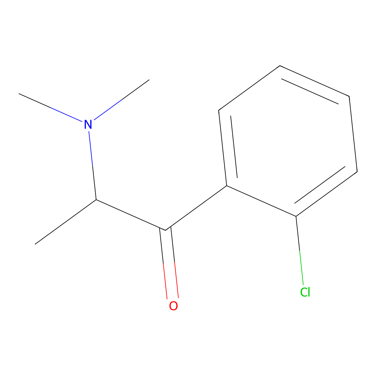 1-(2-Chlorophenyl)-2-(dimethylamino)propan-1-one molecular structure, CAS 856761-08-5