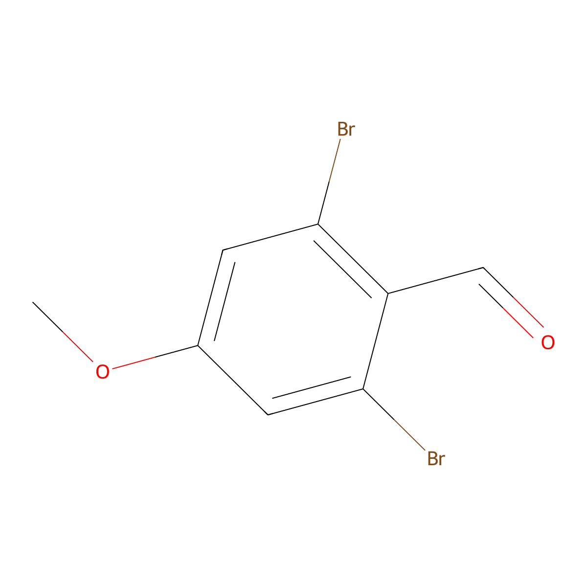 2,6-Dibromo-4-methoxybenzaldehyde molecular structure, CAS 856766-94-4