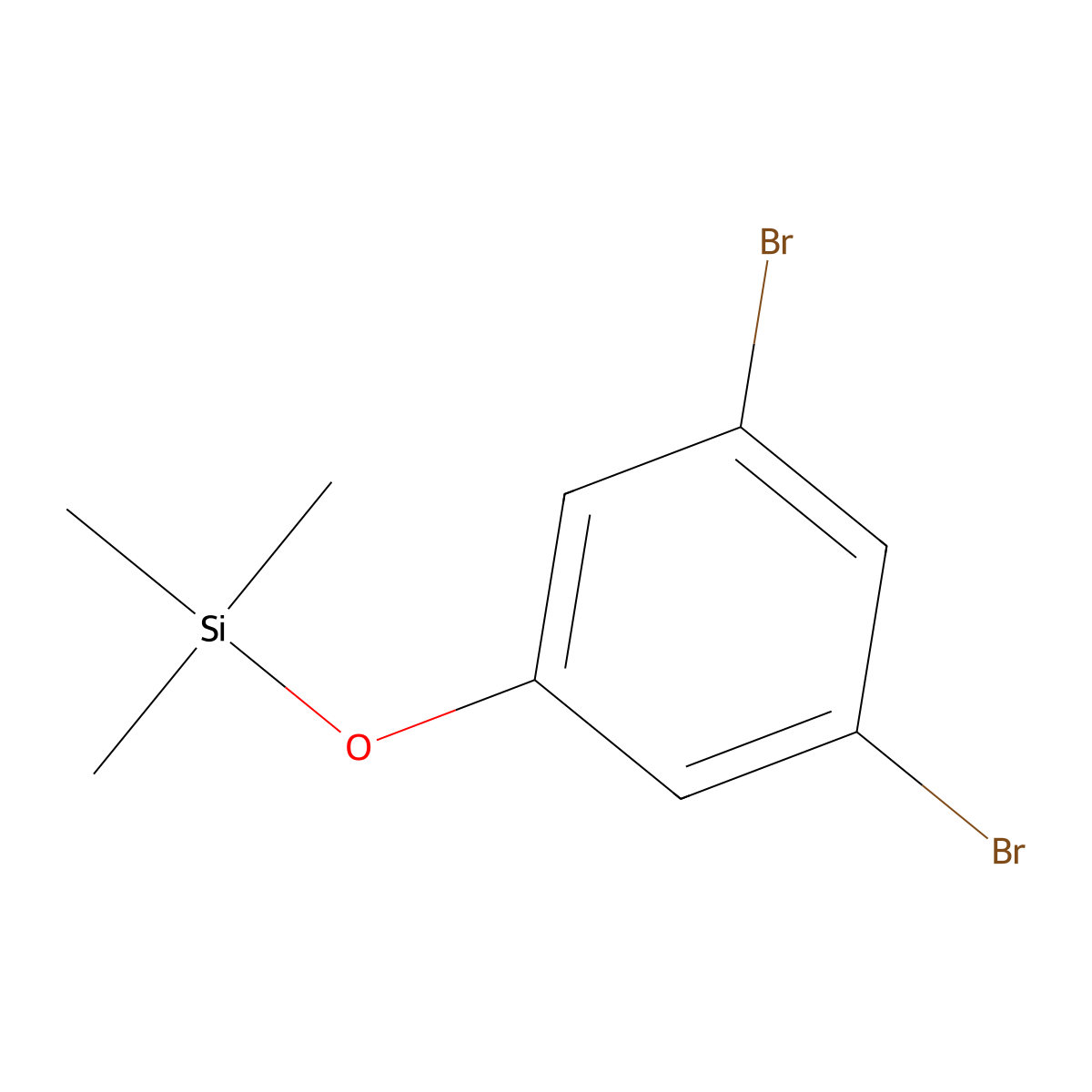 3,5-Dibromophenoxytrimethylsilane molecular structure, CAS 856766-98-8