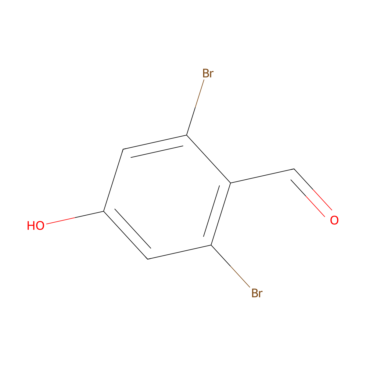 2,6-Dibromo-4-hydroxybenzaldehyde molecular structure, CAS 856767-00-5