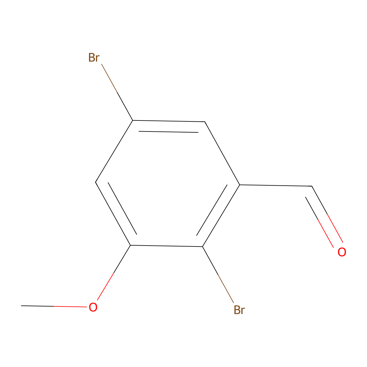 2,5-Dibromo-3-methoxybenzaldehyde molecular structure, CAS 856767-02-7