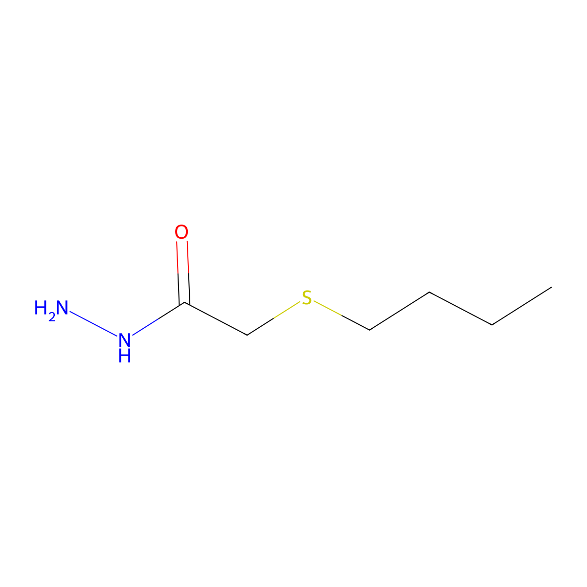2-(Butylsulfanyl)acetohydrazide molecular structure, CAS 85677-69-6