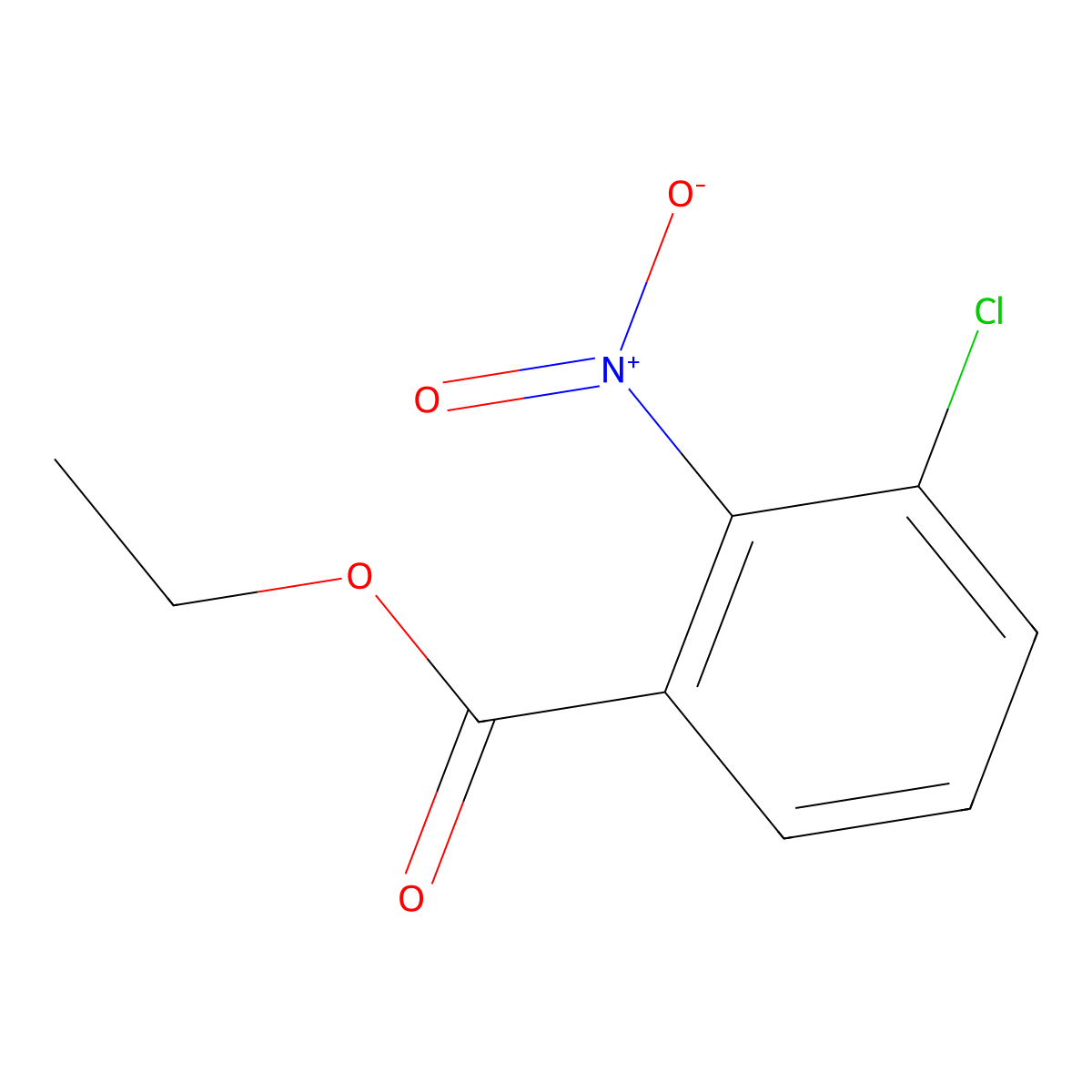 Ethyl 3-chloro-2-nitrobenzoate molecular structure, CAS 856770-62-2