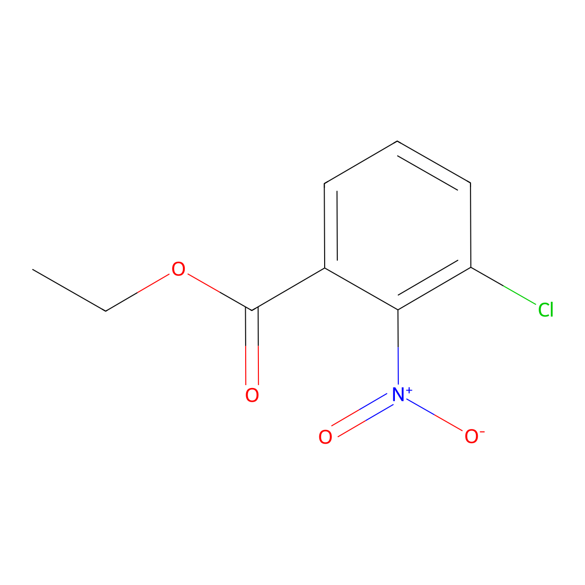 Ethyl 3-chloro-2-nitrobenzoate molecular structure, CAS 856770-62-2