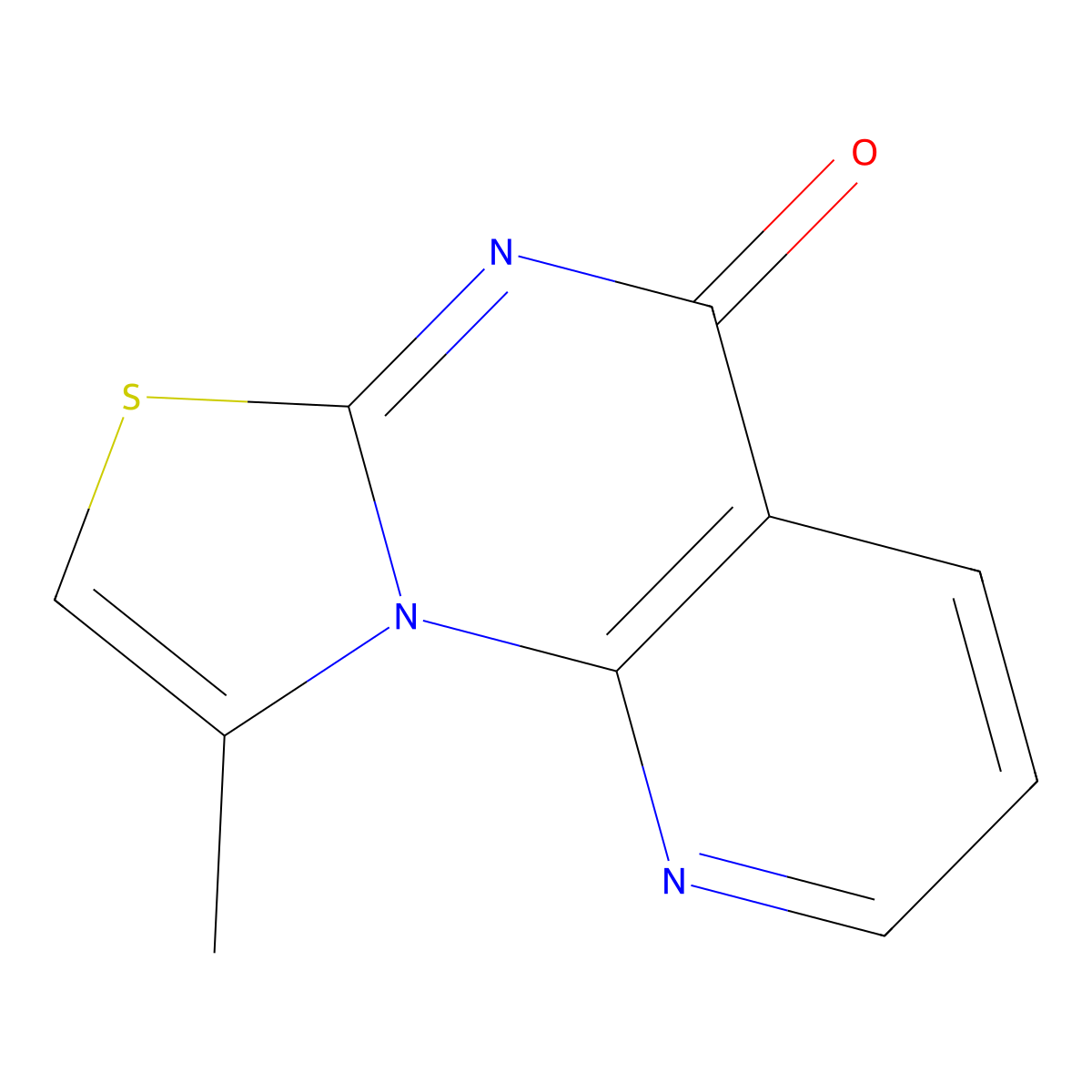 9-methyl-5H-pyrido[3,2-e][1,3]thiazolo[3,2-a]pyrimidin-5-one molecular structure, CAS 85678-84-8
