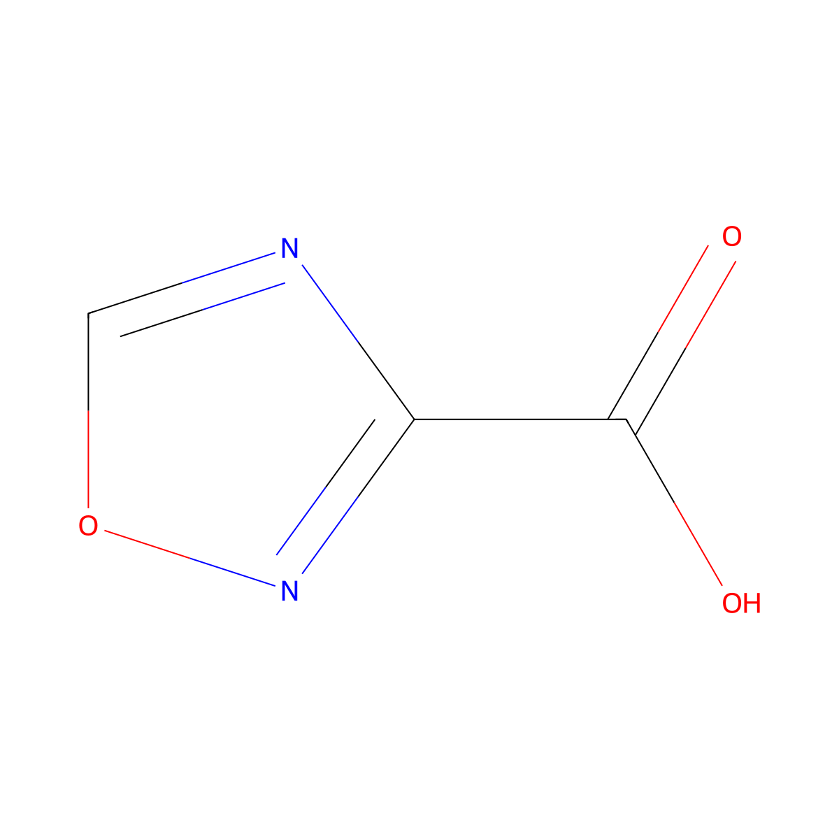 1,2,4-Oxadiazole-3-carboxylic acid molecular structure, CAS 856787-15-0