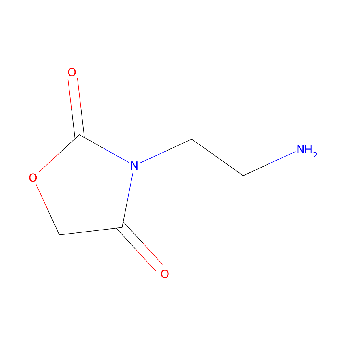 3-(2-Aminoethyl)-1,3-oxazolidine-2,4-dione molecular structure, CAS 856787-35-4