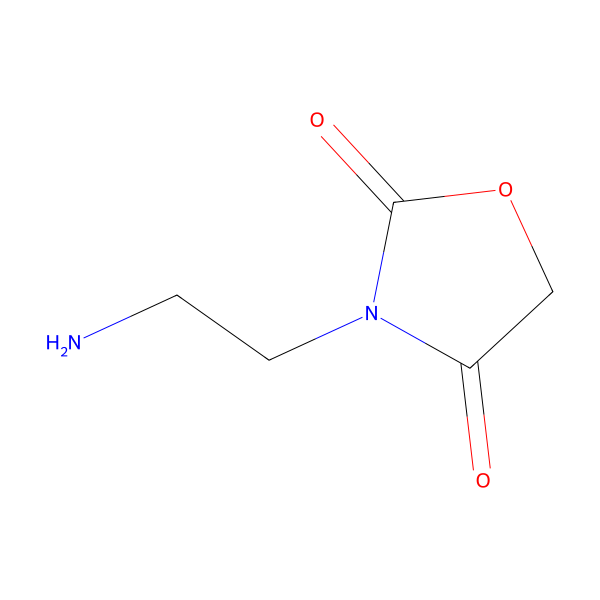3-(2-Aminoethyl)-1,3-oxazolidine-2,4-dione molecular structure, CAS 856787-35-4
