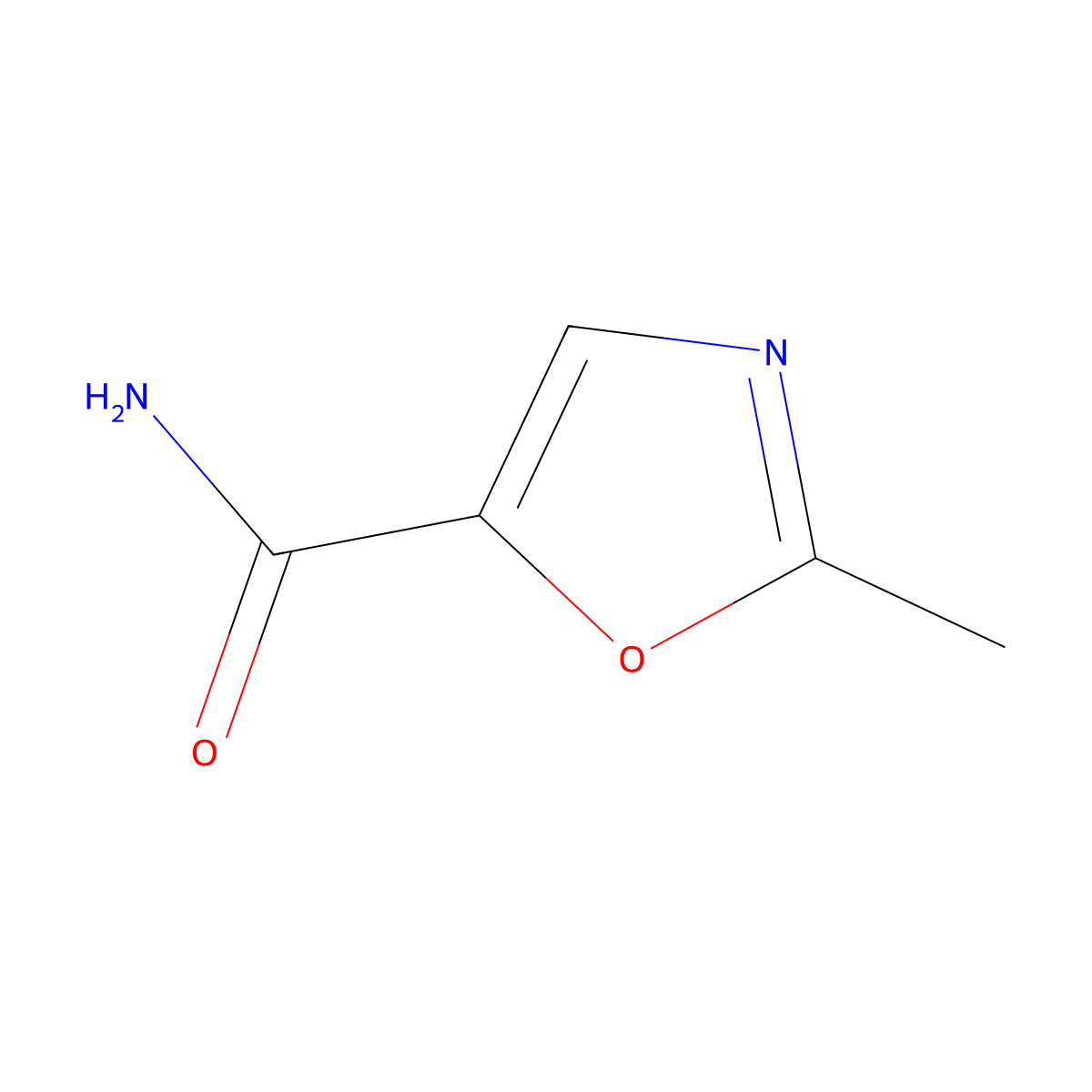 2-Methyloxazole-5-carboxamide molecular structure, CAS 856788-30-2