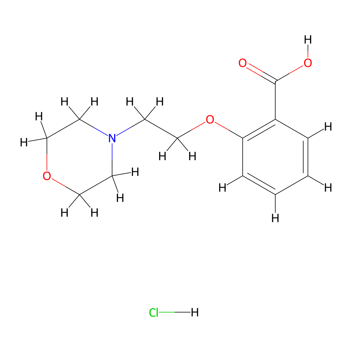 2-(2-Morpholin-4-YL-ethoxy)-benzoic acid hydrochloride molecular structure, CAS 856789-38-3