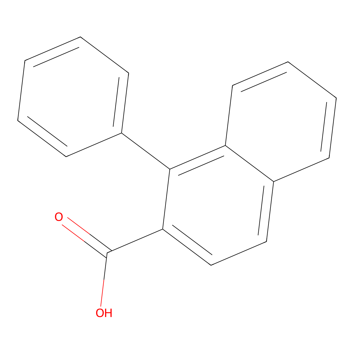 1-Phenylnaphthalene-2-carboxylic acid molecular structure, CAS 85679-03-4