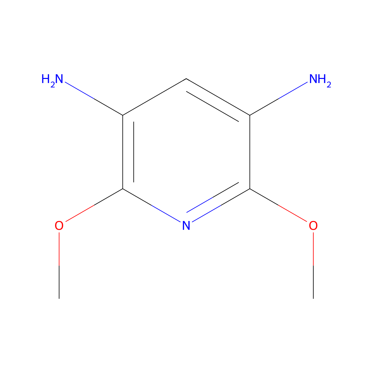 2,6-Dimethoxypyridine-3,5-diamine molecular structure, CAS 85679-78-3