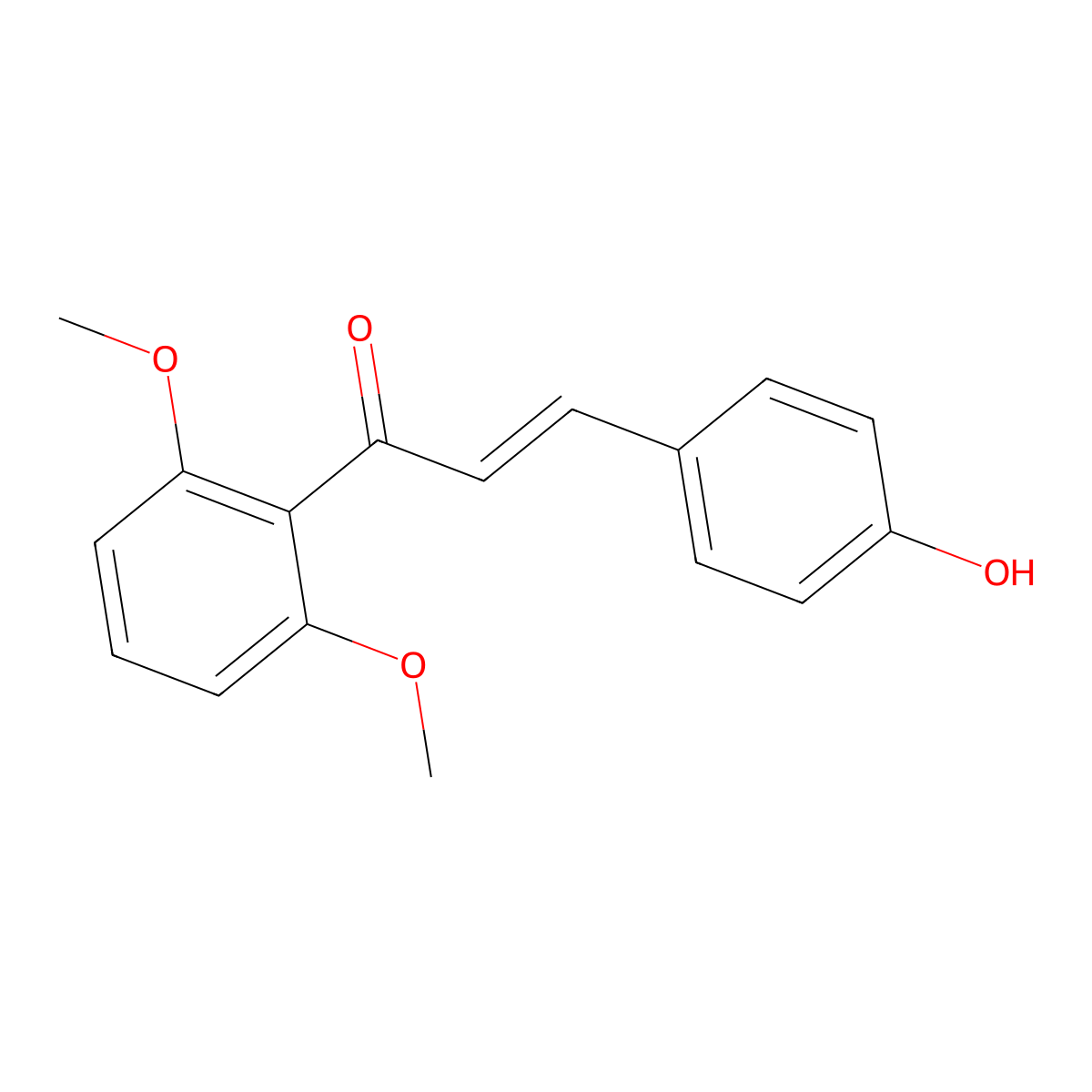 1-(2,6-Dimethoxyphenyl)-3-(4-hydroxyphenyl)prop-2-en-1-one molecular structure, CAS 85679-87-4