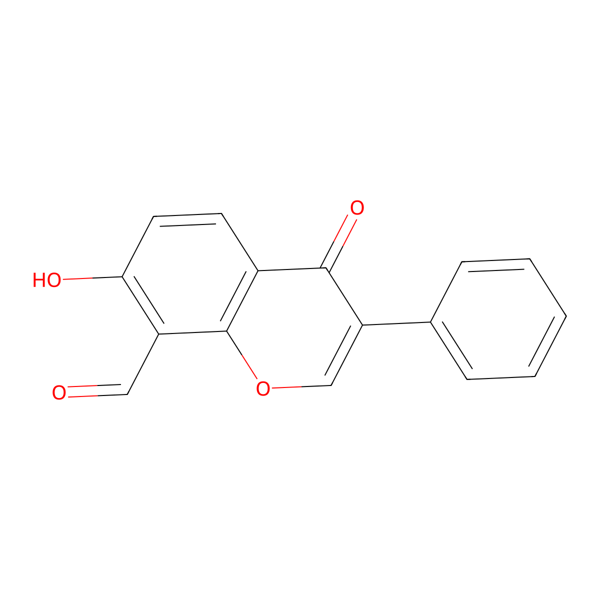 7-hydroxy-4-oxo-3-phenyl-4H-chromene-8-carbaldehyde molecular structure, CAS 856791-64-5