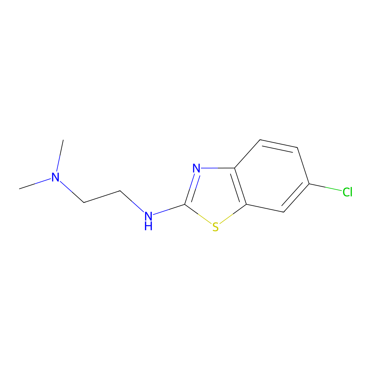 N'-(6-chloro-1,3-benzothiazol-2-yl)-N,N-dimethylethane-1,2-diamine molecular structure, CAS 856792-57-9