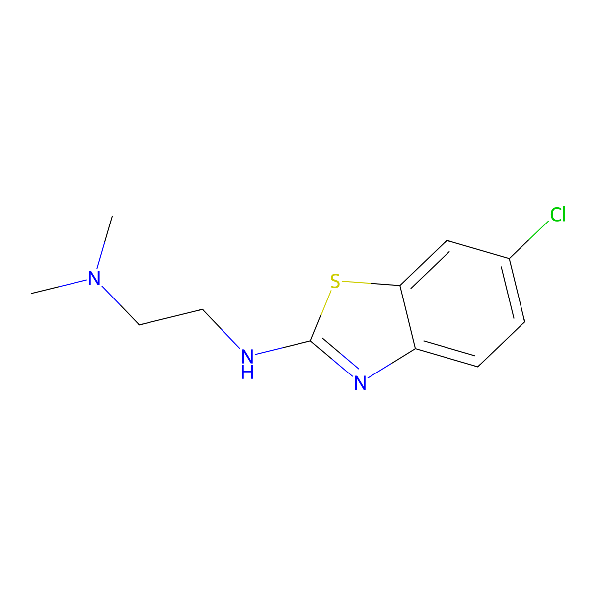 N'-(6-chloro-1,3-benzothiazol-2-yl)-N,N-dimethylethane-1,2-diamine molecular structure, CAS 856792-57-9