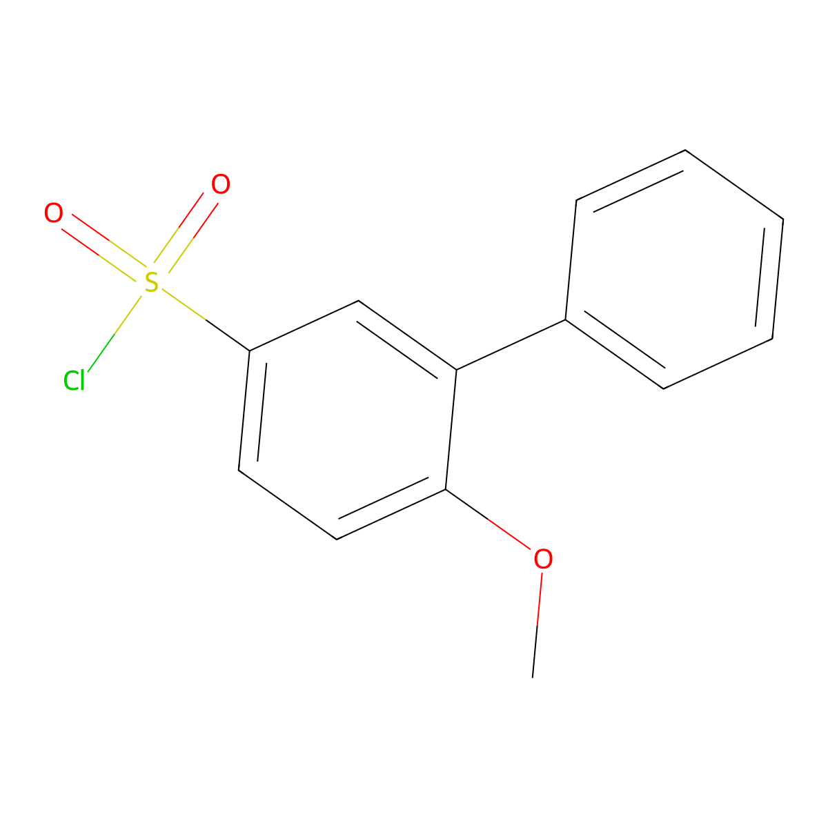 4-Methoxy-3-phenylbenzene-1-sulfonyl chloride molecular structure, CAS 856796-84-4