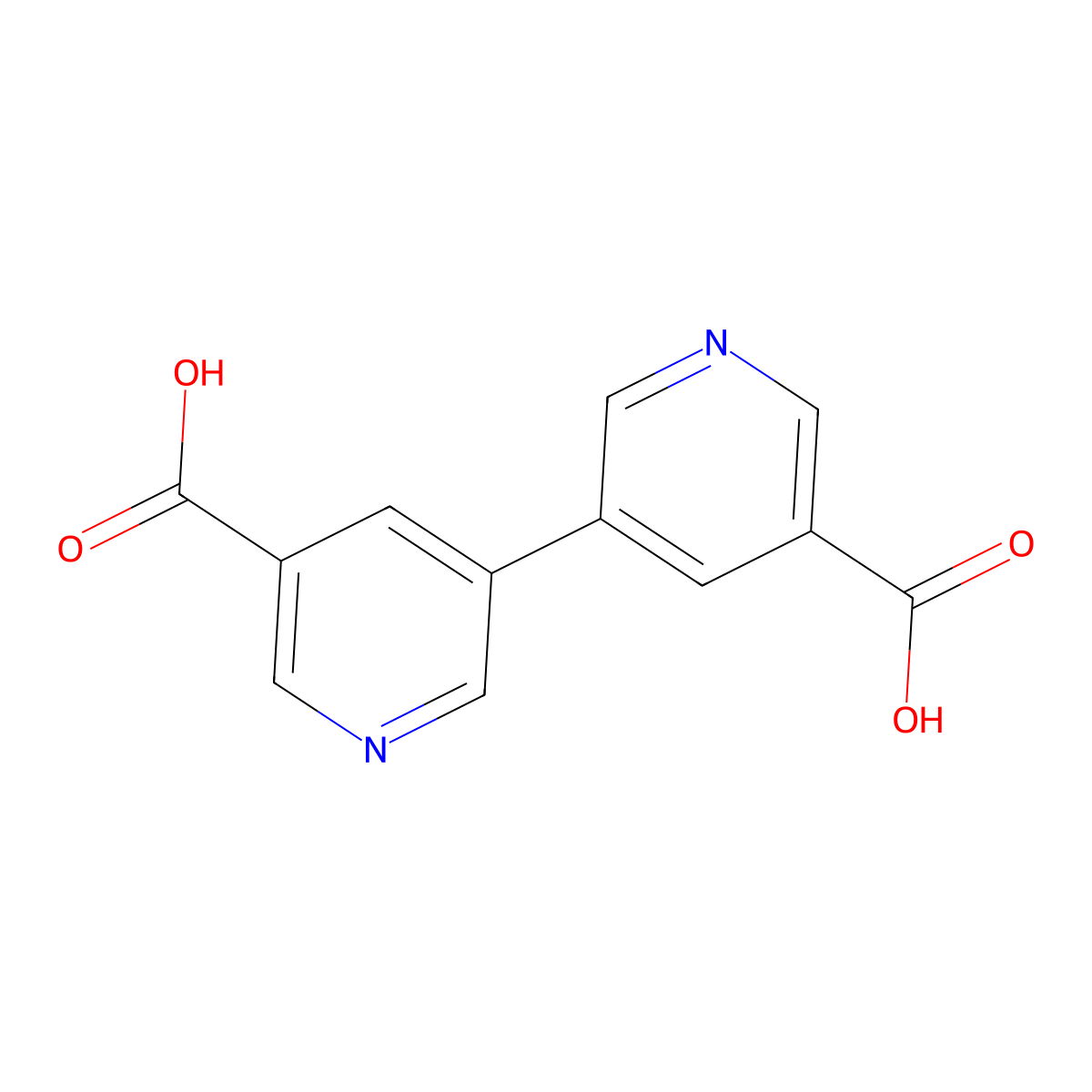 [3,3'-Bipyridine]-5,5'-dicarboxylic acid molecular structure, CAS 856796-87-7