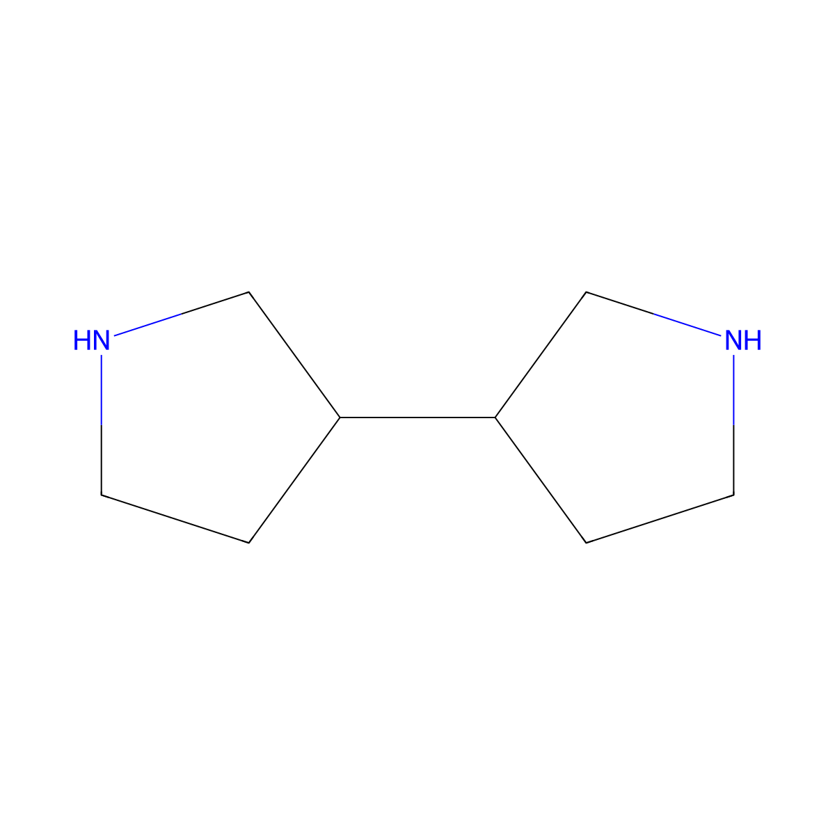 3-(Pyrrolidin-3-yl)pyrrolidine molecular structure, CAS 856797-14-3