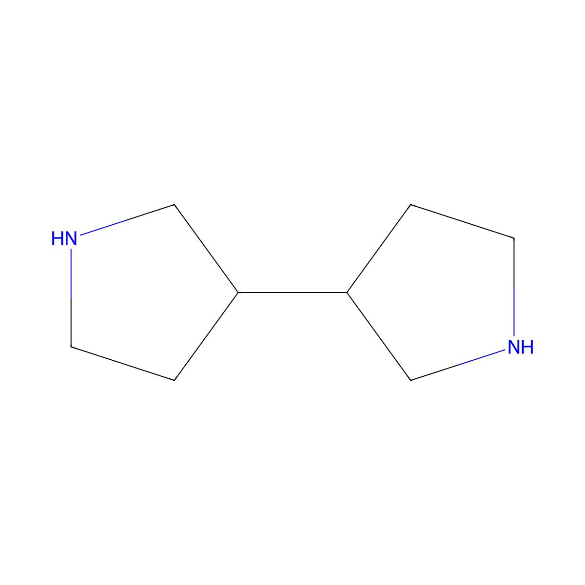 3-(Pyrrolidin-3-yl)pyrrolidine molecular structure, CAS 856797-14-3