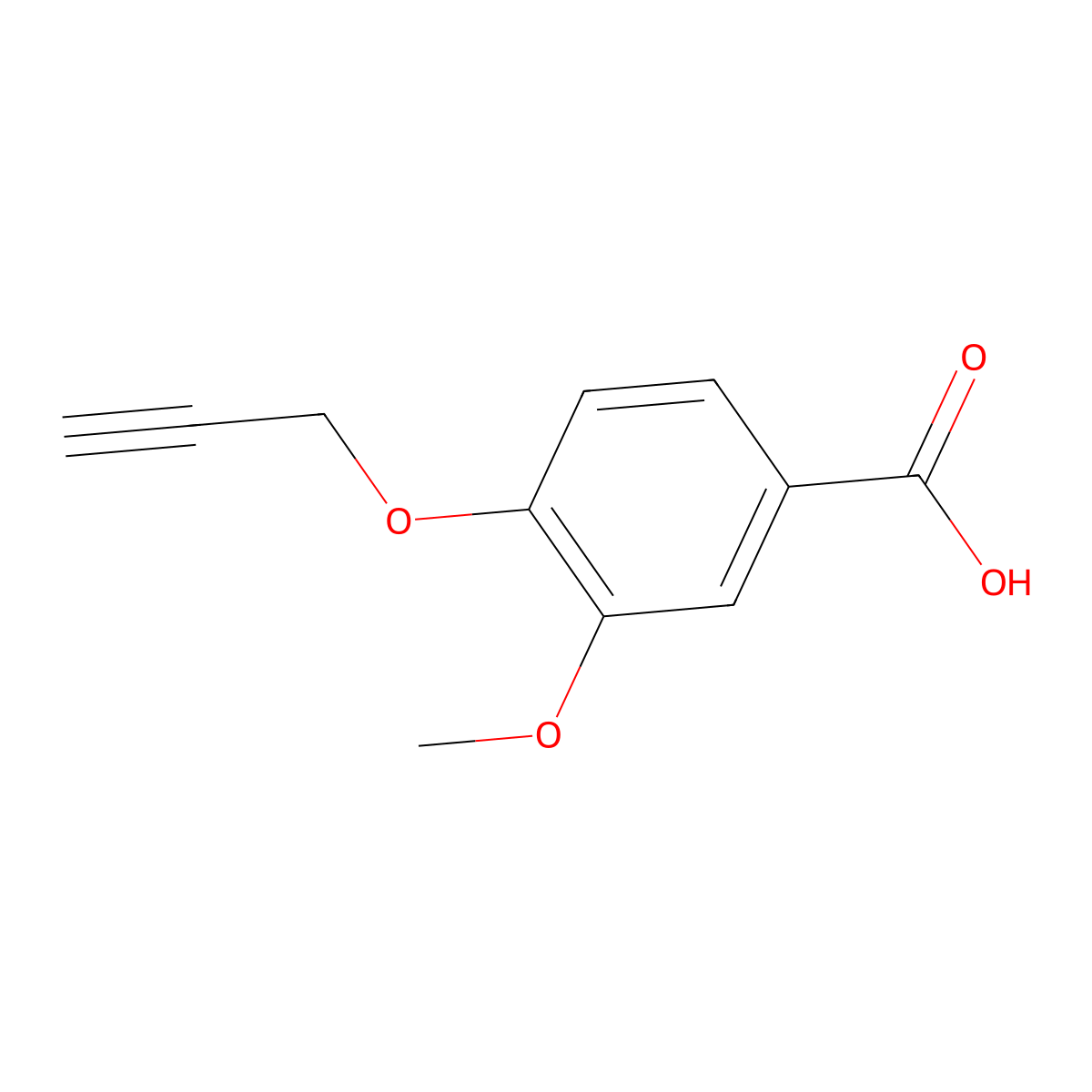 3-Methoxy-4-(prop-2-ynyloxy)benzoic acid molecular structure, CAS 85680-64-4