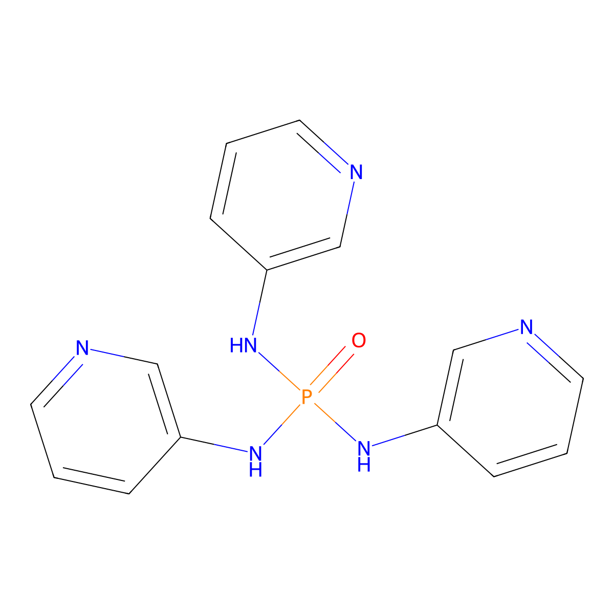 N,N',N''-Tris(3-pyridinyl)phosphoric triamide molecular structure, CAS 856801-01-9