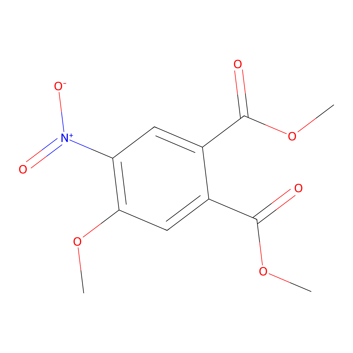 Dimethyl 4-methoxy-5-nitrophthalate molecular structure, CAS 856806-20-7