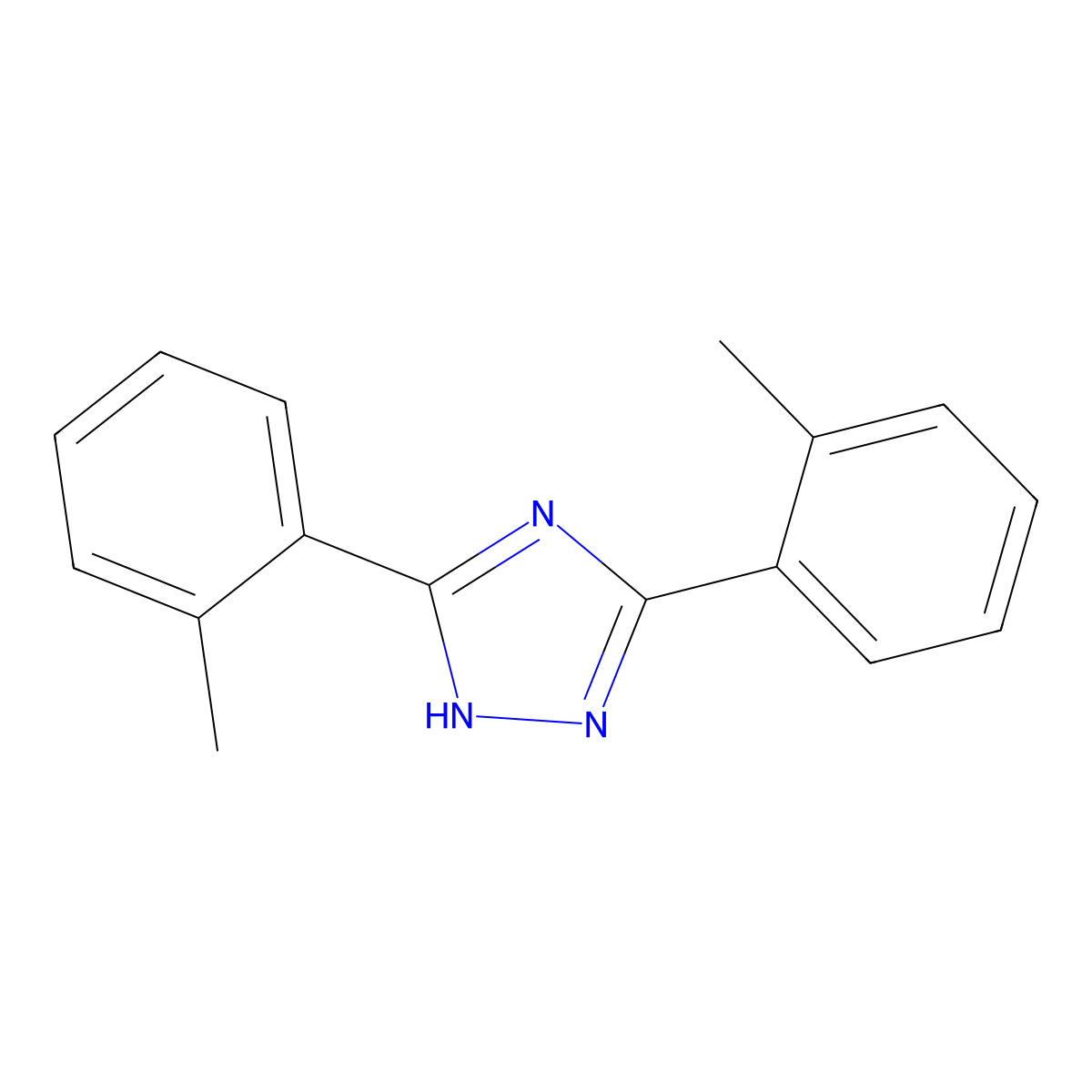3,5-Bis(o-tolyl)-s-triazole molecular structure, CAS 85681-49-8