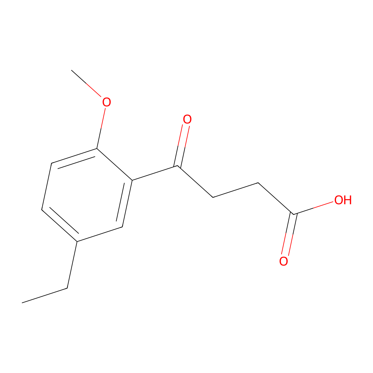 4-(5-Ethyl-2-methoxyphenyl)-4-oxobutanoic acid molecular structure, CAS 856810-56-5