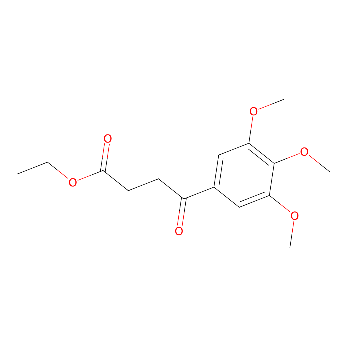 Ethyl 4-(3,4,5-trimethoxyphenyl)-4-oxobutanoate molecular structure, CAS 856811-67-1