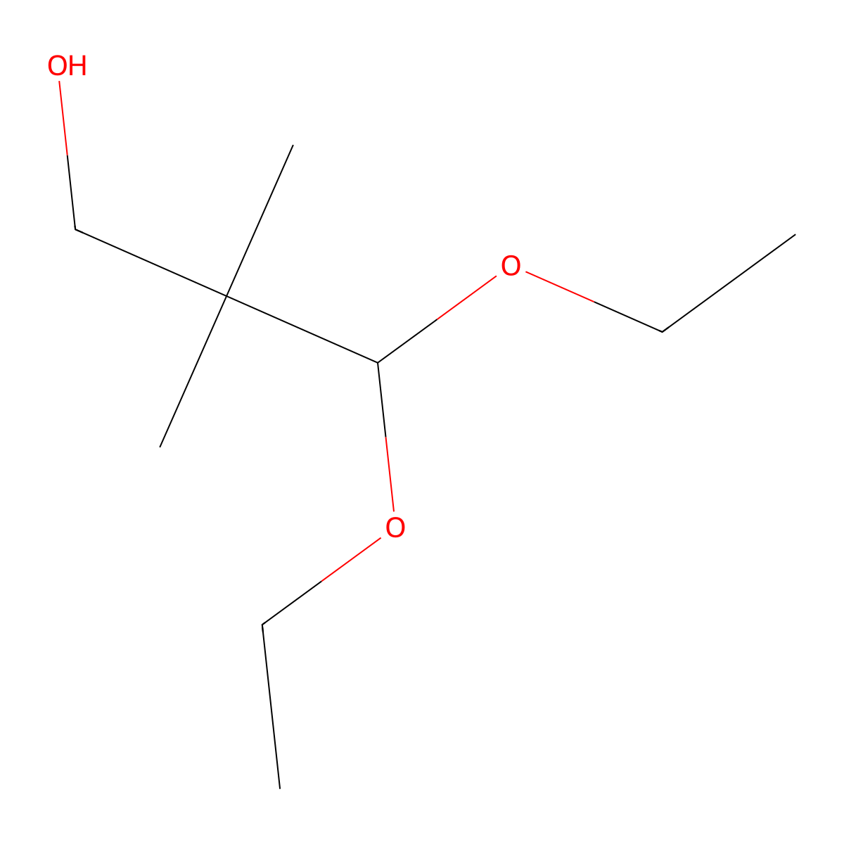 3,3-Diethoxy-2,2-dimethylpropan-1-ol molecular structure, CAS 856816-53-0