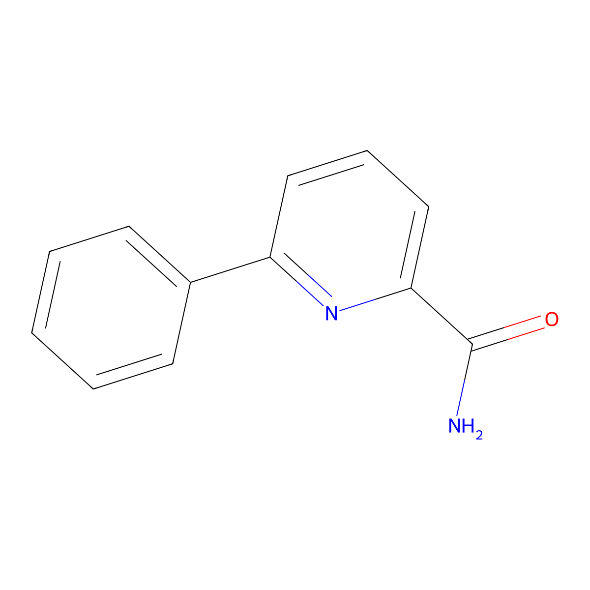 6-Phenylpyridine-2-carboxamide molecular structure, CAS 856834-05-4