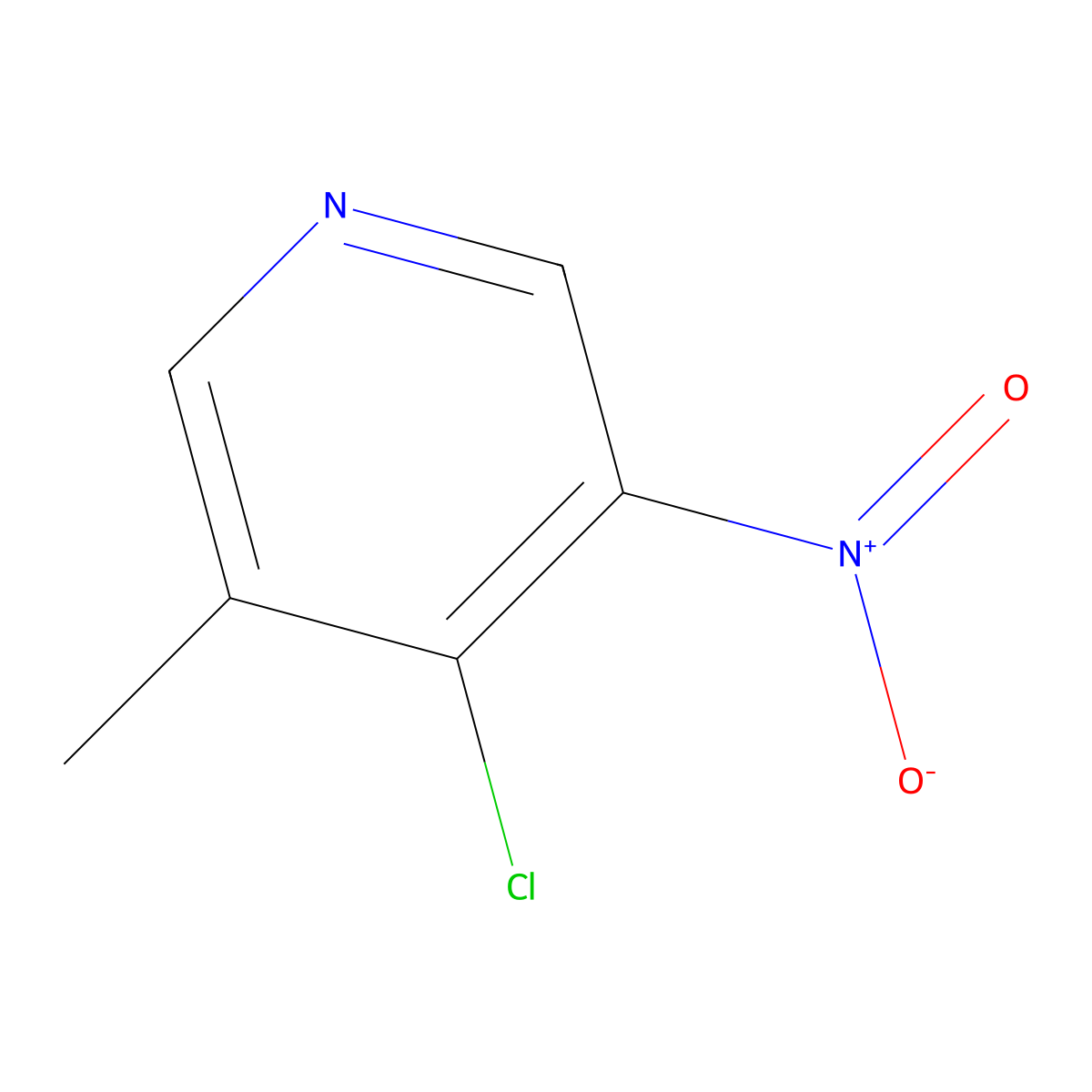 4-Chloro-3-methyl-5-nitropyridine molecular structure, CAS 856834-51-0