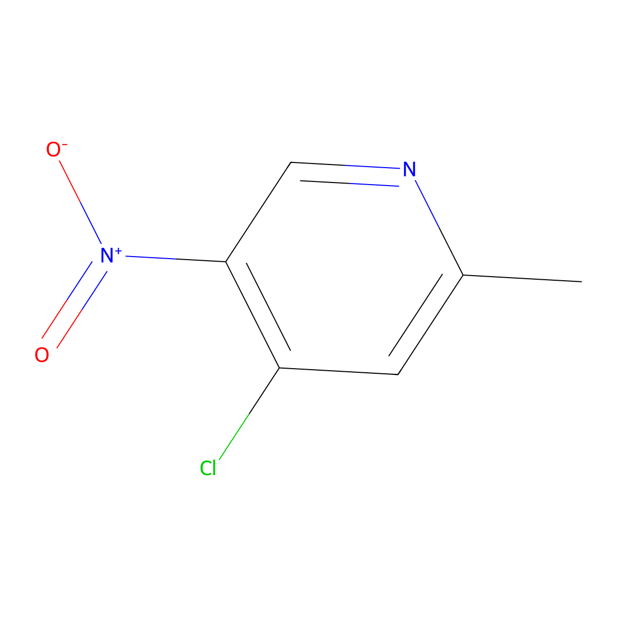 4-Chloro-2-methyl-5-nitropyridine molecular structure, CAS 856834-65-6